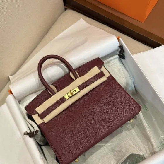 Hermes Birkin Burgundy handbag — Top Quality Replica