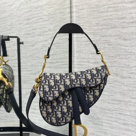 Dior Saddle Blue Oblique crossbody AAA Quality Replica