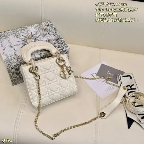 Dior Lady White 17 15cm crossbody Top Quality Replica