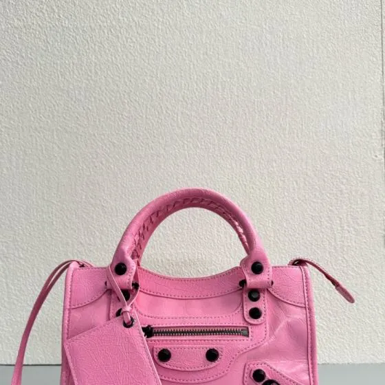 Balenciaga City Pink 38x28x15cm shoulder bag Premium Replica