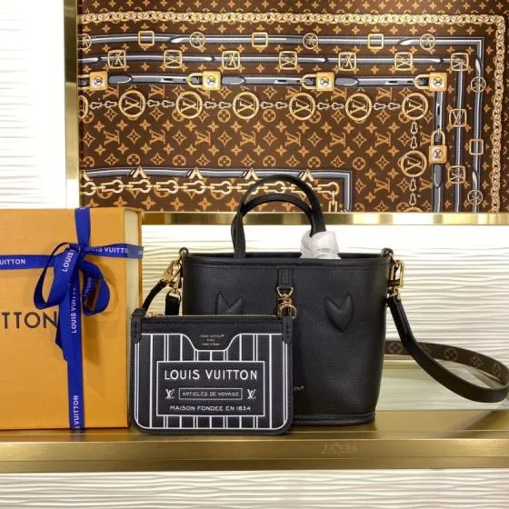 Louis Vuitton Neverfull Bandouli re Inside Out BB Black BB crossbody AAA Quality Replica
