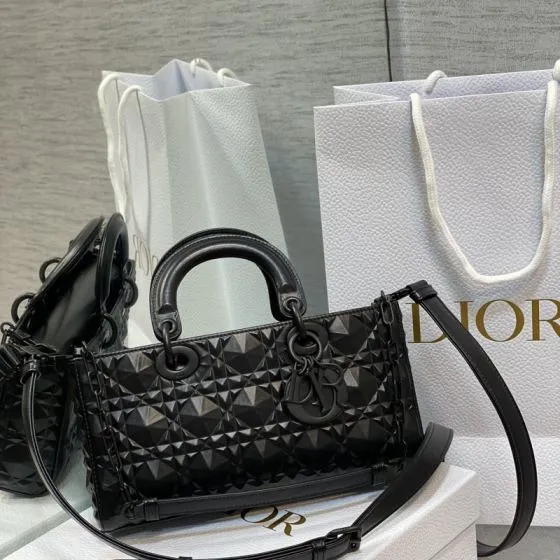 Dior Lady Black shoulder 1 1 Replica