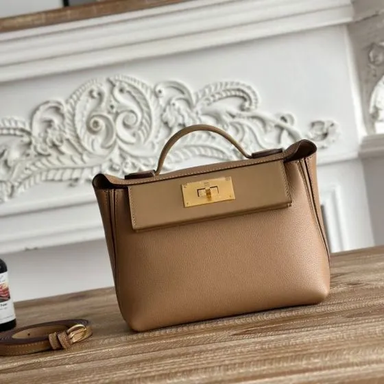 Hermes Kelly 2424 Gold mini crossbody Premium Replica