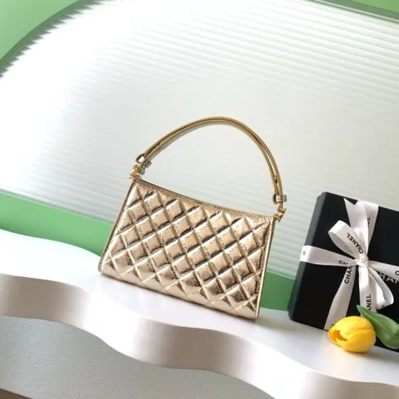 Chanel Metallic Gold shoulder Premium Replica
