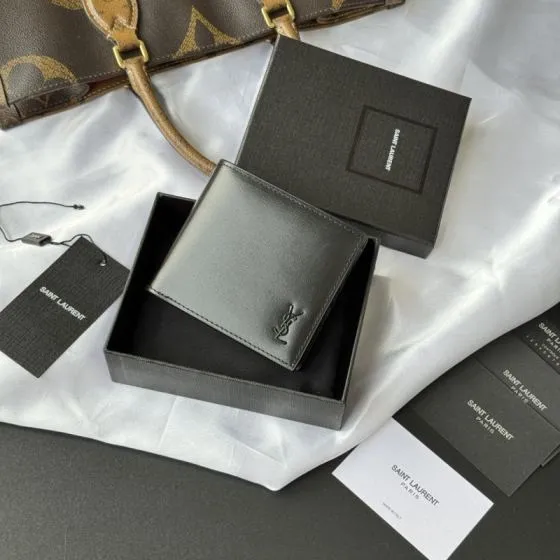 Saint Laurent Black leather wallet — AAA Quality Replica