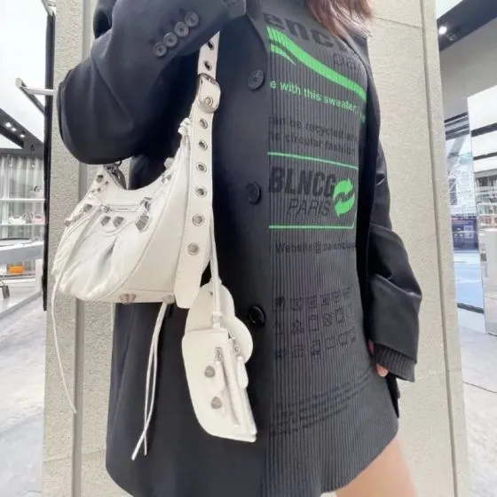 Balenciaga Le Cagole White 26x16cm shoulder bag 1 1 Replica