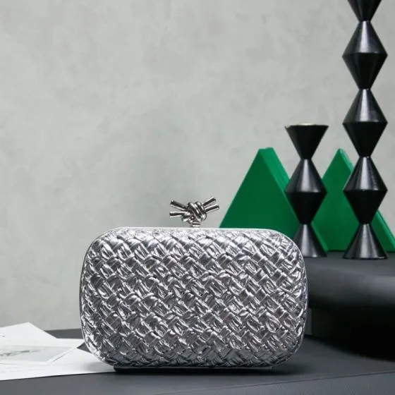 Bottega Veneta Silver shoulder bag Top Quality Replica