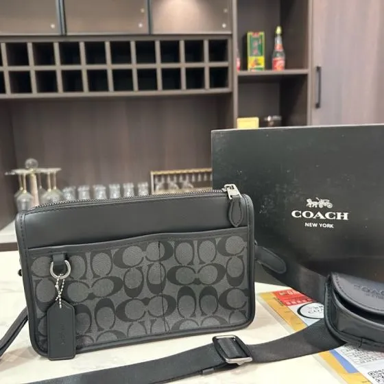 Coach Black shoulder bag AAA Quality Replica