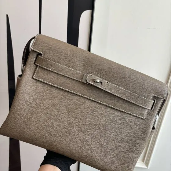 Hermes Kelly Messenger Etoupe 32cm Premium Replica