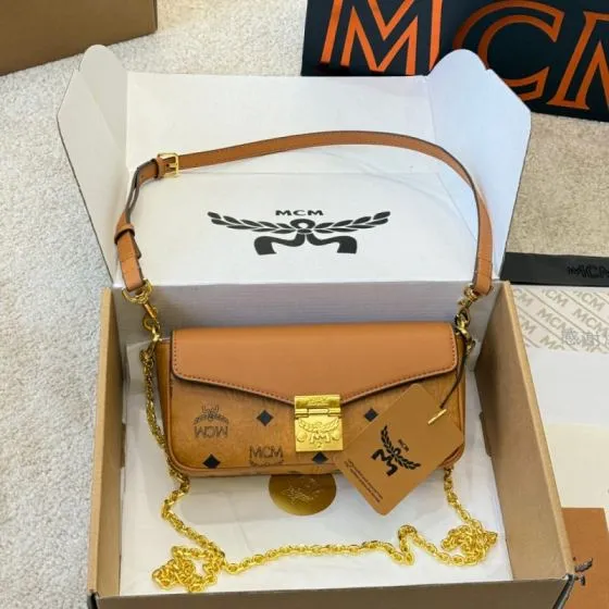 MCM Visetos 25x18x10cm shoulder bag Premium Replica