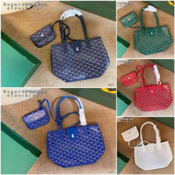 Goyard Anjou Navy Blue 21x21cm tote Premium Replica