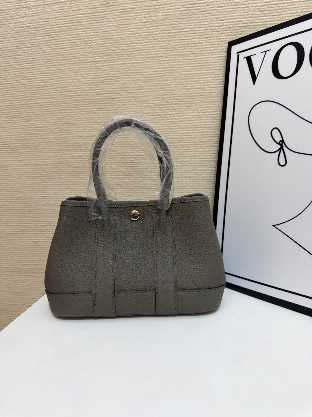 Hermes Garden Party Etoupe leather 23cm tote everyday