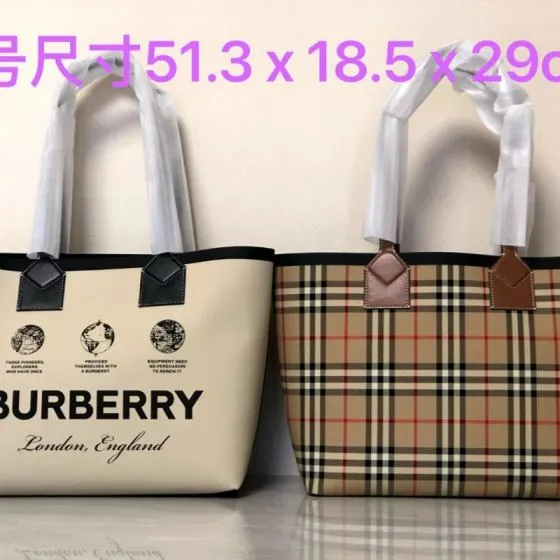 Burberry Beige Black Vintage Check 51 3 x 18 5 x 29cm tote Top Quality Replica