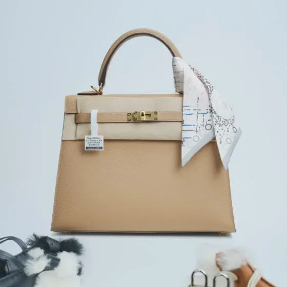 Hermes Kelly Beige Epsom shoulder Top Quality Replica