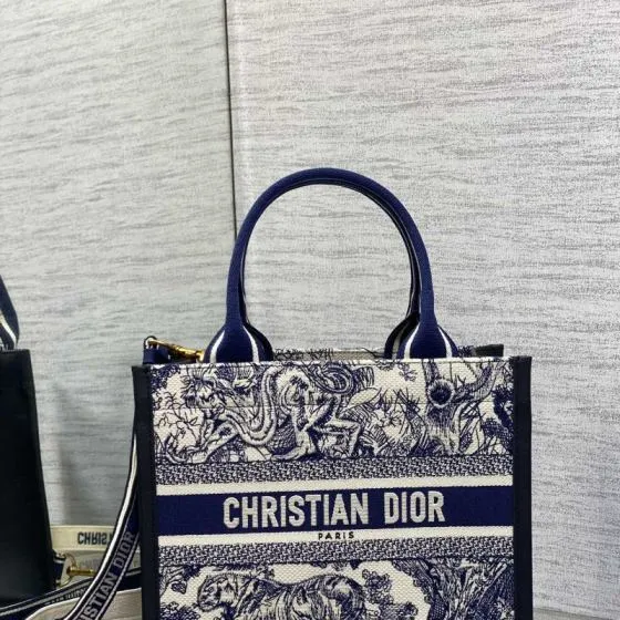 Dior Blue and White Toile de Jouy Canvas tote — AAA Quality Replica