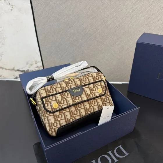 Dior PMP3CC Beige Brown Oblique crossbody 1 1 Replica