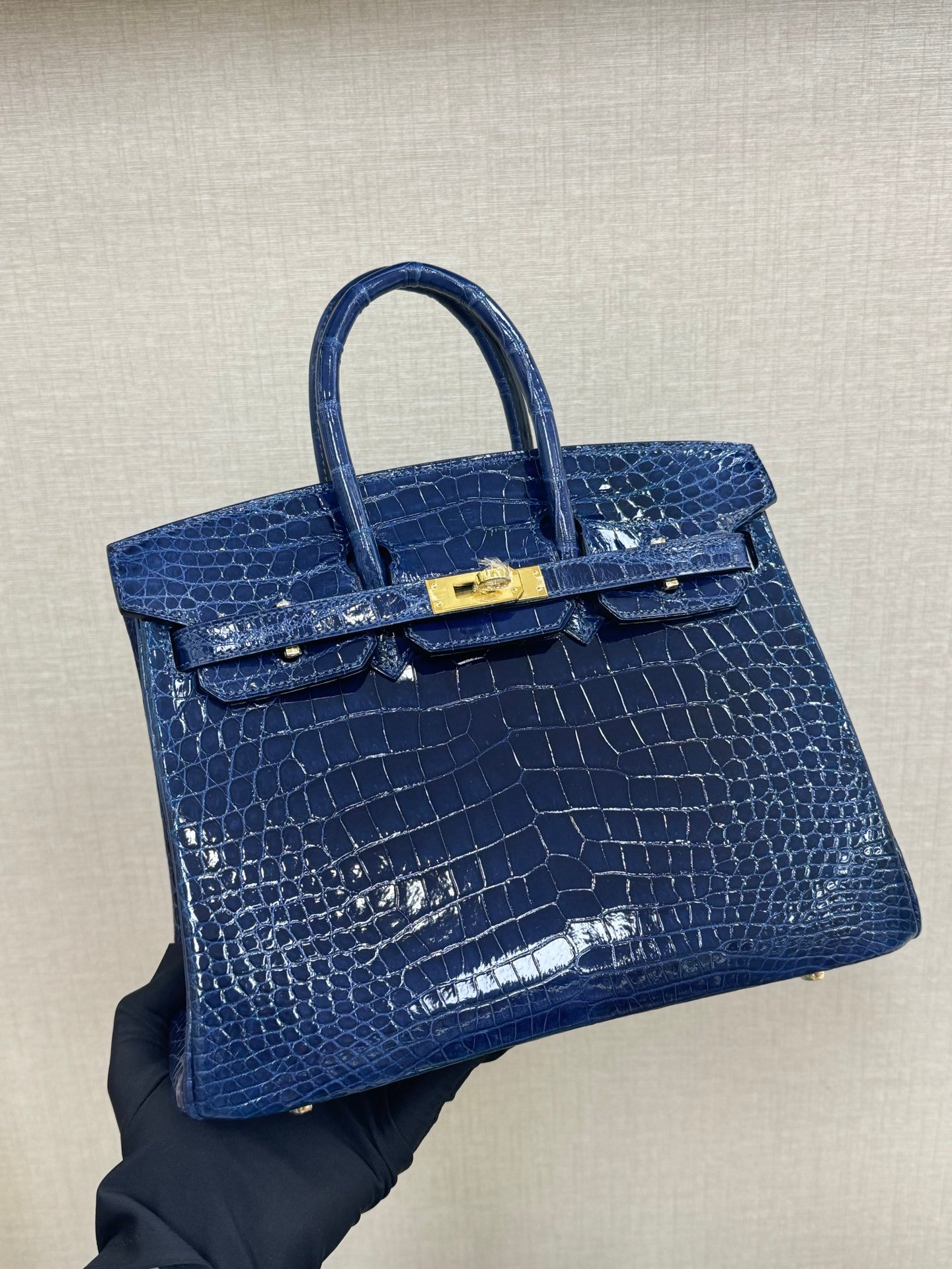 Hermes Birkin 25 Blue Crocodile 25cm everyday