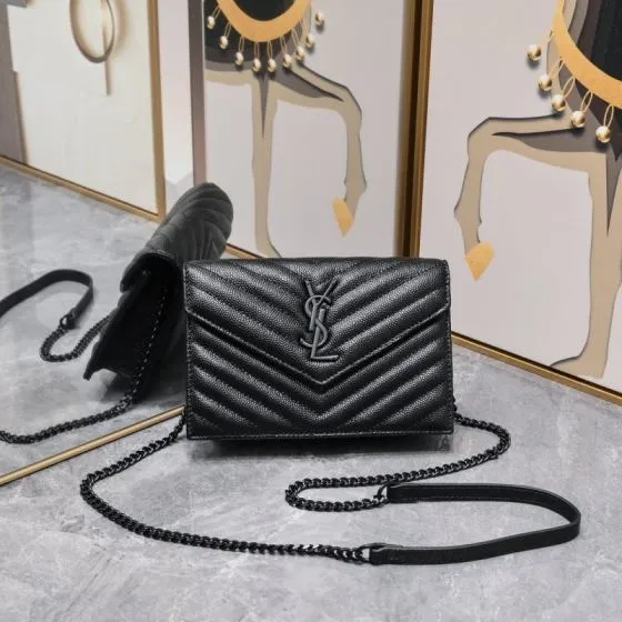 Saint Laurent LouLou Black 20 17 6cm crossbody — Top Quality Replica