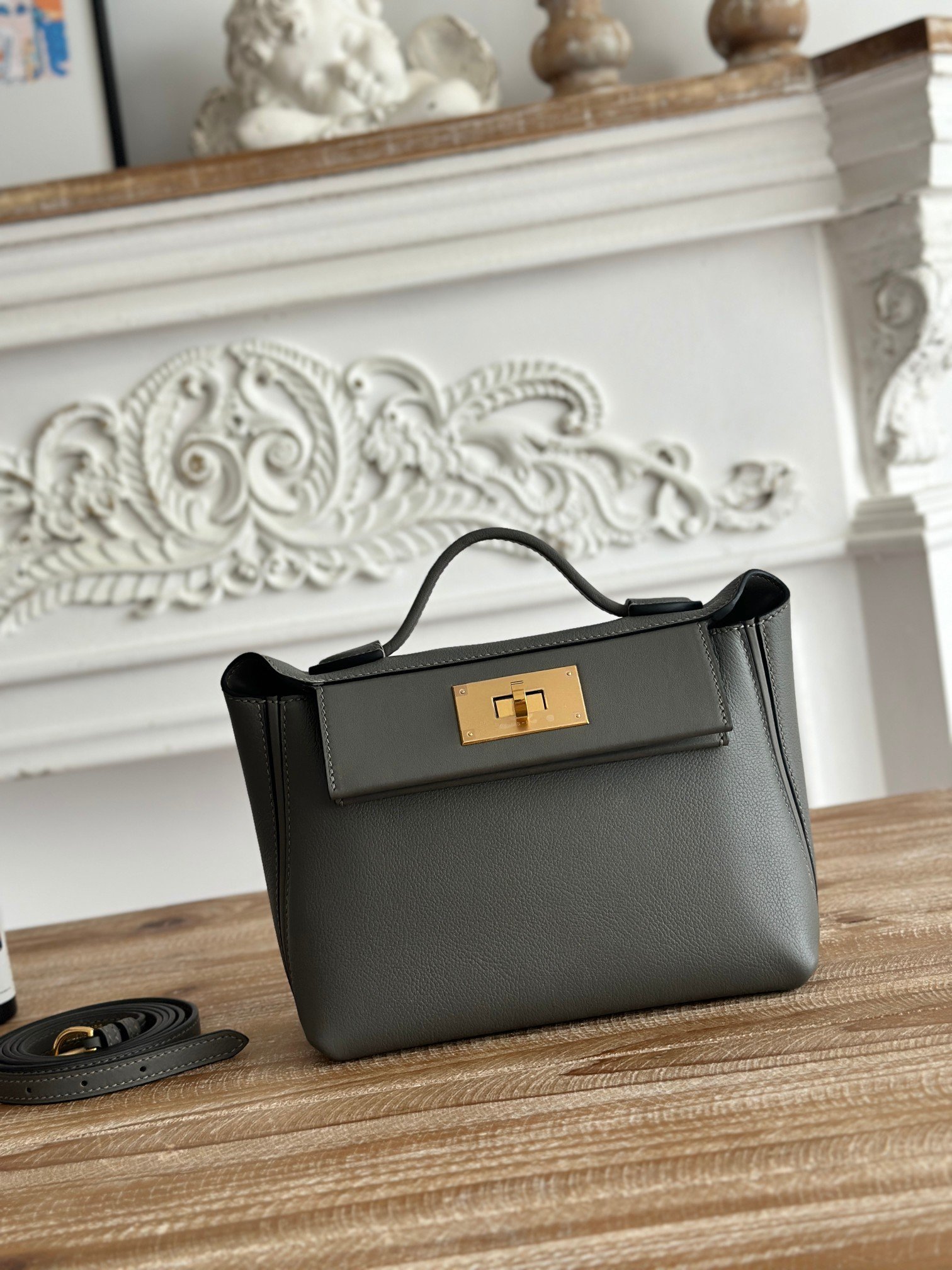 Hermes Kelly To Go Dark gray mini crossbody everyday