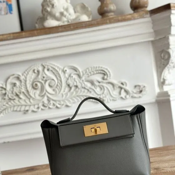 Hermes Kelly To Go Dark gray mini crossbody AAA Quality Replica