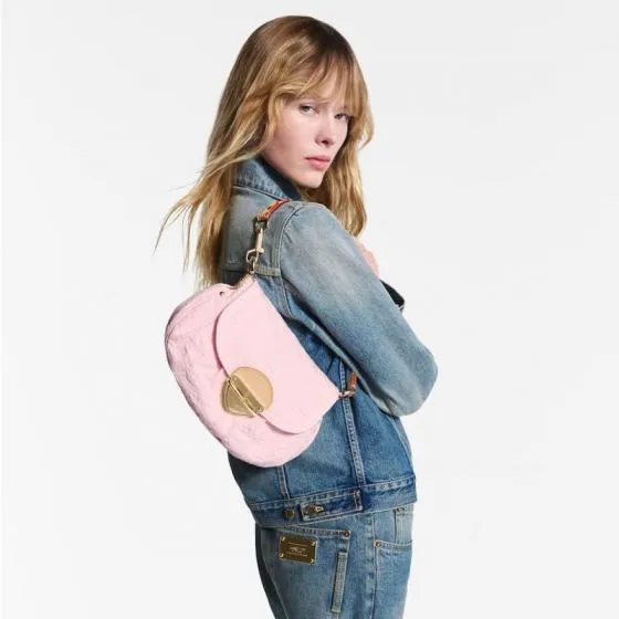 Louis Vuitton Stellar PM Pink denim PM shoulder Premium Replica