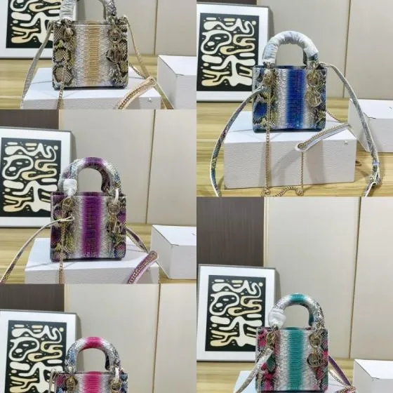 Dior Lady Multicolor snakeskin 17 15 crossbody Top Quality Replica