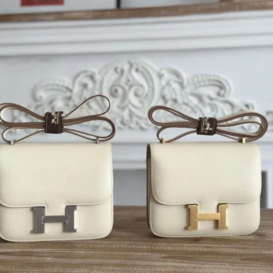 Hermes Constance Cream crossbody — AAA Quality Replica