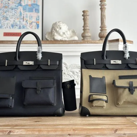 Hermes Birkin Cargo 40 Black 40 travel — Premium Replica