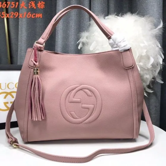 Gucci Soho Pink 35x29x16cm shoulder AAA Quality Replica