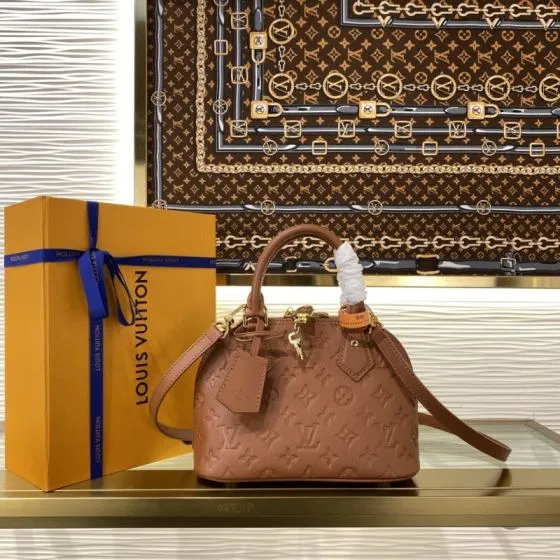 Louis Vuitton Alma BB Brown Monogram Empreinte BB crossbody Top Quality Replica