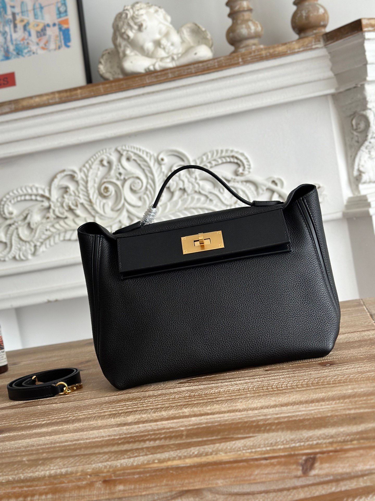 Hermes Kelly Black shoulder everyday