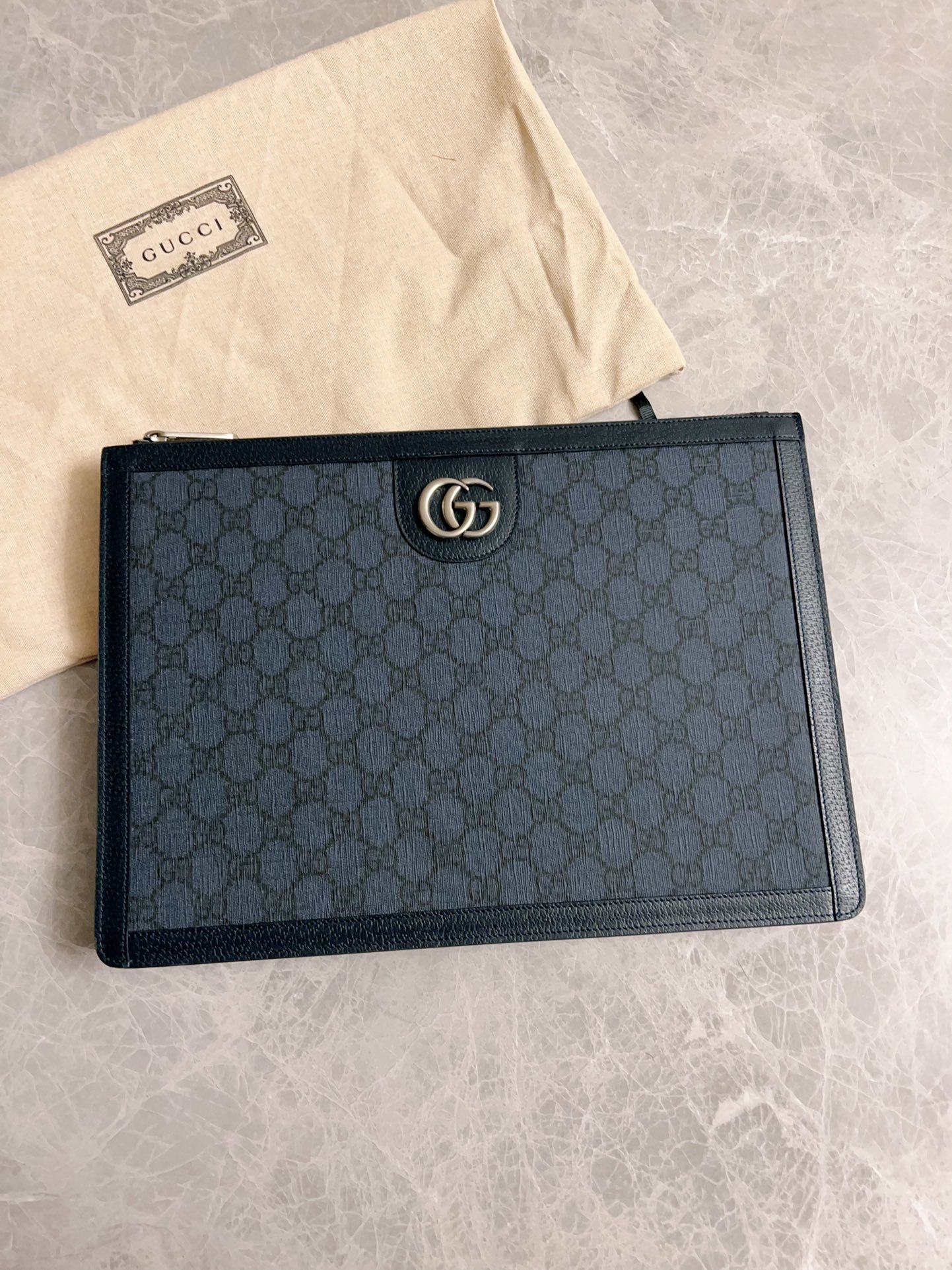Gucci Ophidia Blue GG Supreme clutch everyday