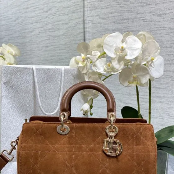 Dior Lady Brown work Top Quality Replica