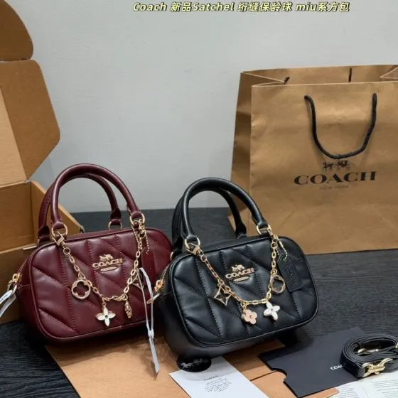 Coach Lambskin 25x18x10cm shoulder bag Top Quality Replica