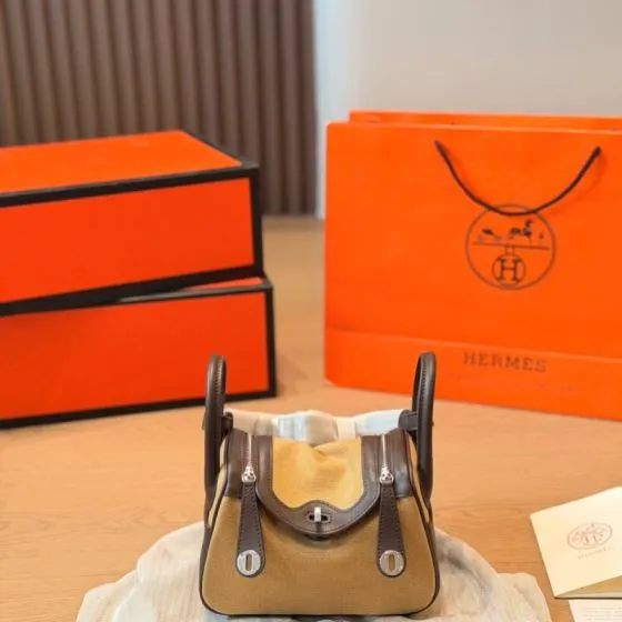 Hermes Birkin 25 Beige and Brown 25cm handbag — Premium Replica
