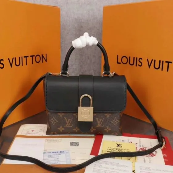 Louis Vuitton One Handle Monogram Black 23x17x8cm crossbody Top Quality Replica