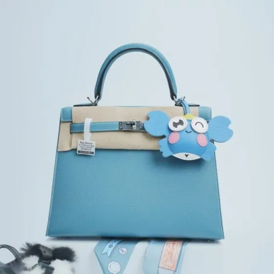 Hermes Kelly Light Blue Epsom shoulder Premium Replica