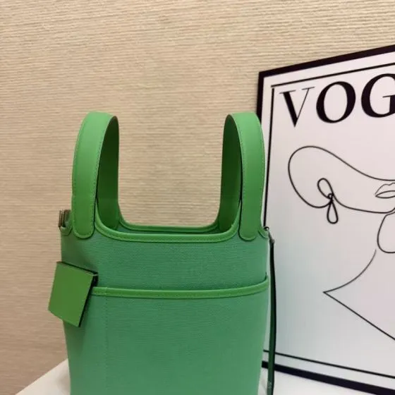 Hermes Cargo Picotin Green 18cm everyday — AAA Quality Replica