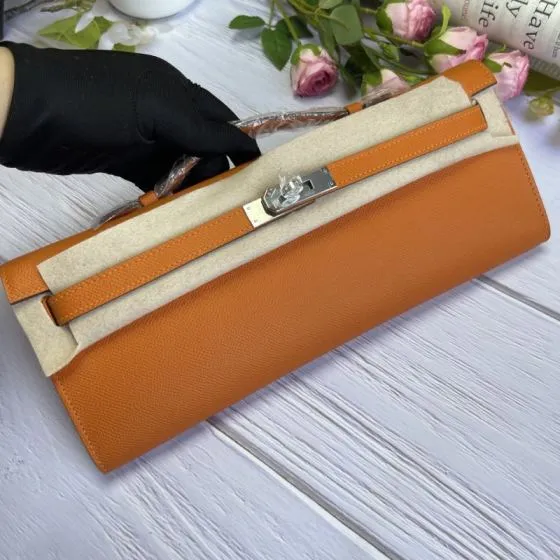 Hermes Kelly Cut Orange Epsom 31 evening AAA Quality Replica