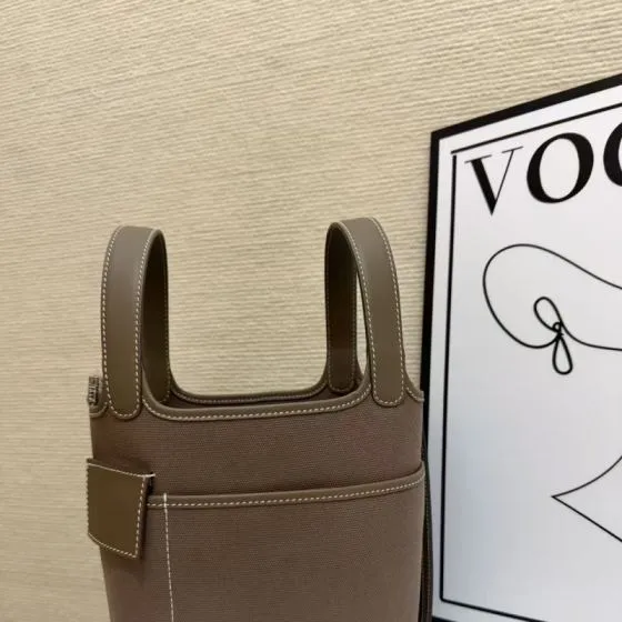 Hermes Cargo Picotin Brown 18cm everyday — Top Quality Replica