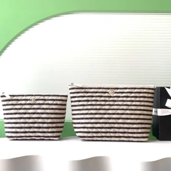 Chanel Black and White striped tweed everyday AAA Quality Replica