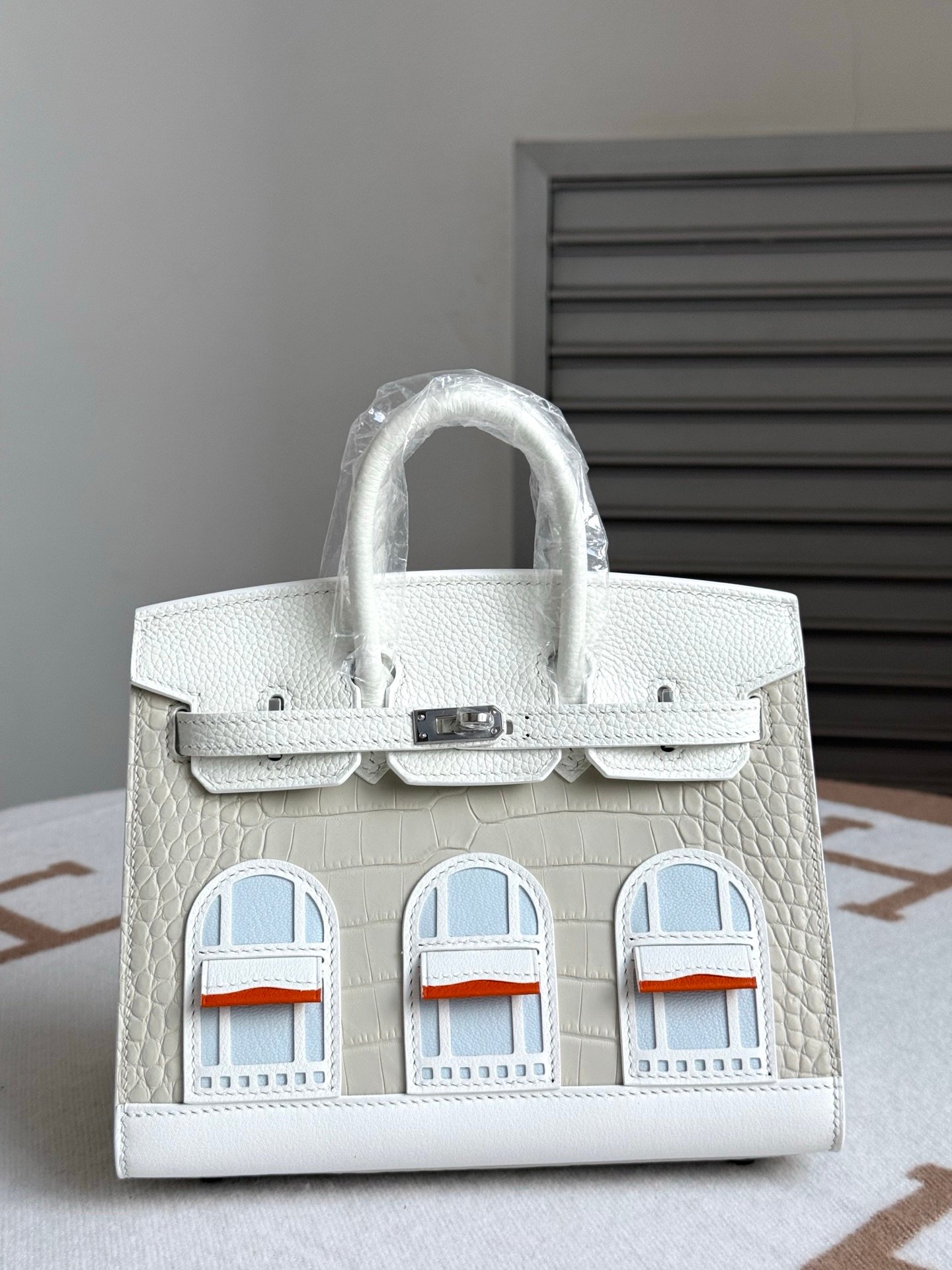 Hermes Birkin 20 White matte crocodile 20cm handbag everyday