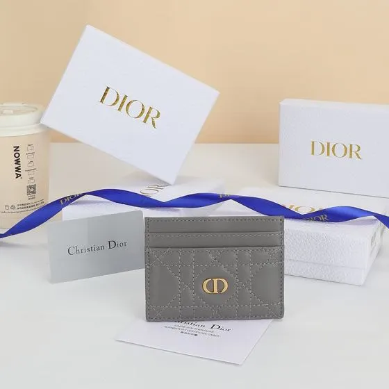 Dior S5130UWHC Grey card holder Premium Replica