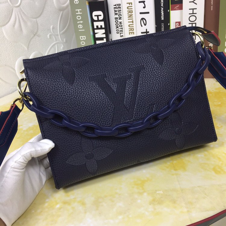 Louis Vuitton M47542 Navy Blue Monogram Empreinte Leather 25x20x5cm shoulder bag photo 1