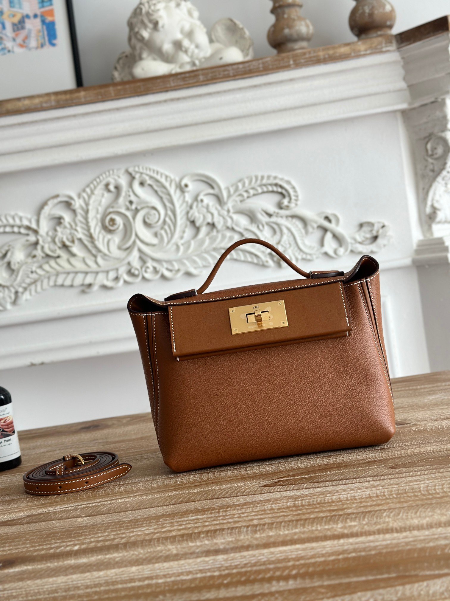 Hermes 2424 Brown mini shoulder everyday