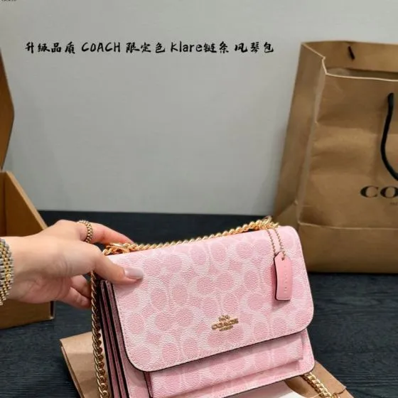 Coach Pink shoulder bag Premium Replica