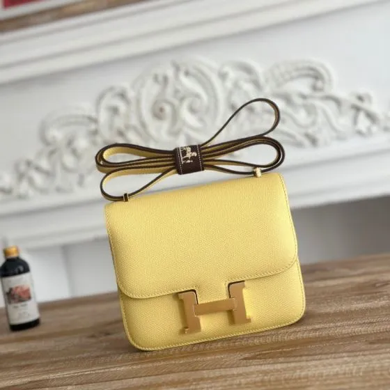Hermes Constance Yellow crossbody — AAA Quality Replica