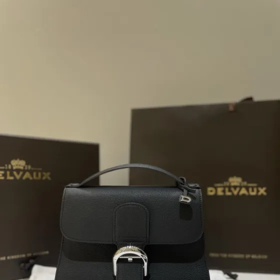 Delvaux Tempo Black shoulder Top Quality Replica
