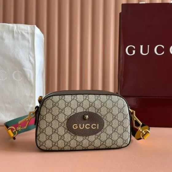 Gucci GG Supreme Beige Ebony crossbody Top Quality Replica