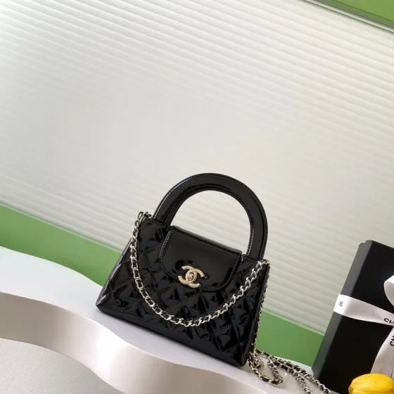 Chanel Kelly Black patent mini crossbody AAA Quality Replica